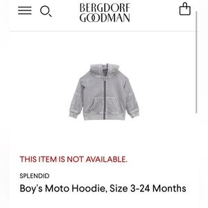 Splendid Infant/Toddler Moto Hoodie (12-18 months)
